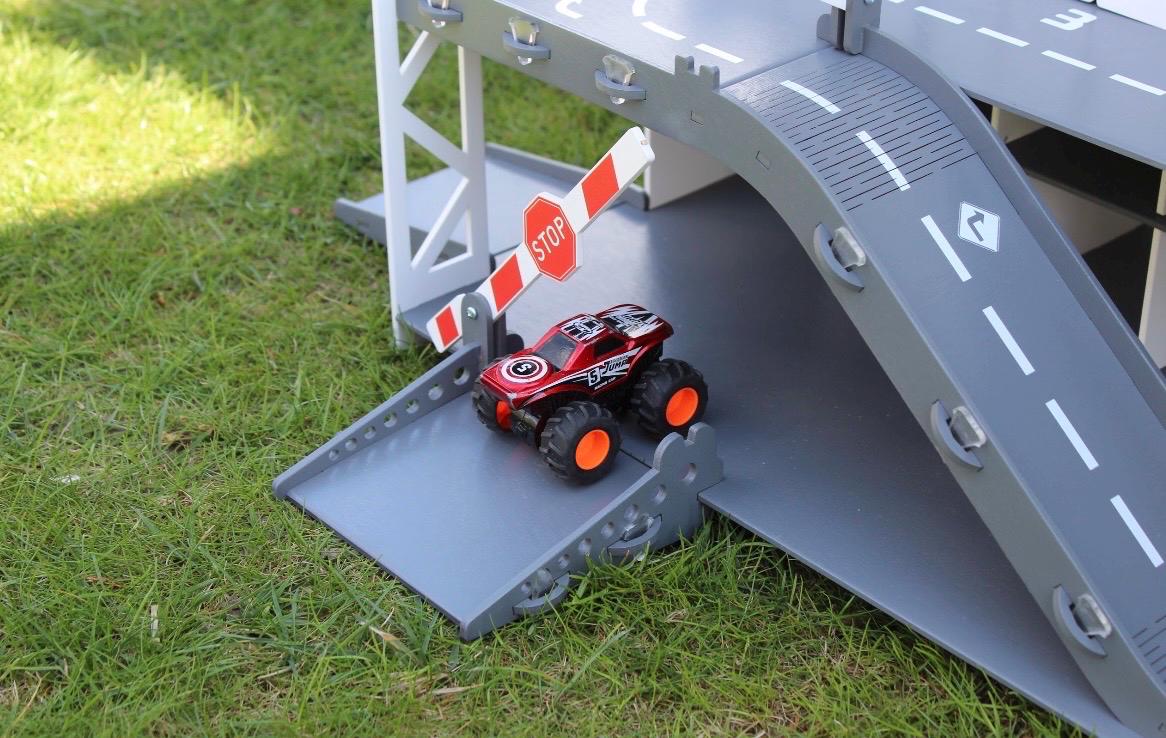 Wooden Toy Car Garage 91 Slots | 1:64 Scale Storage Display with LED Option