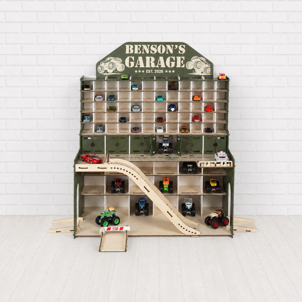 Personalized Gift for Toddler Toy Car Garage